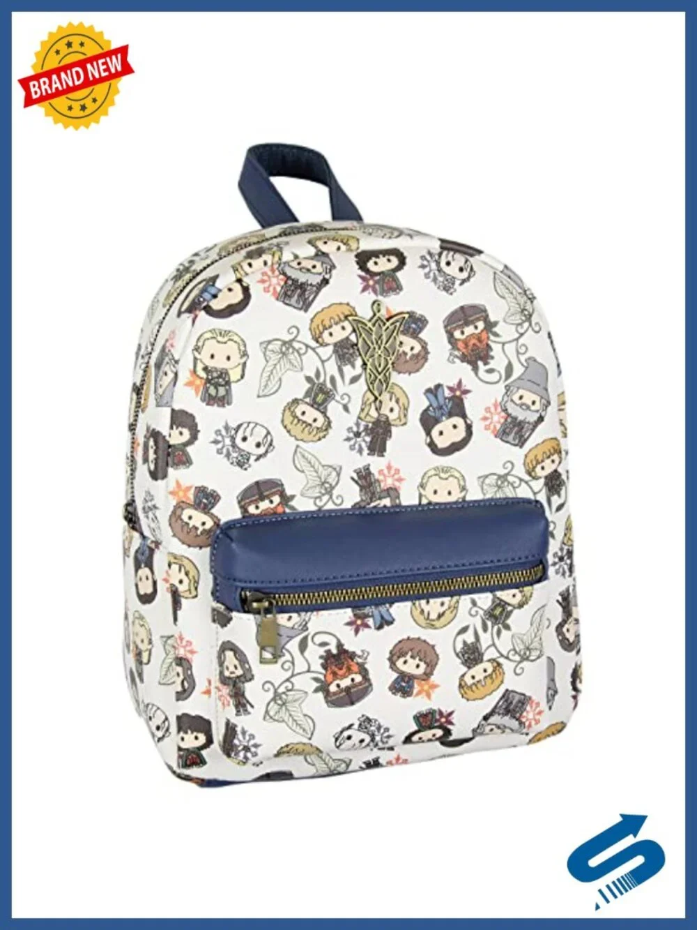Lord of the Rings Chibi Character Faux Leather Tote Bag Mini Backpack